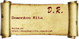 Domonkos Rita névjegykártya